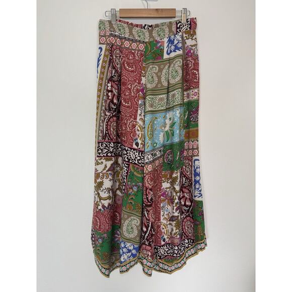 Anthropologie Multicolor Patchwork Wide Leg Pants - Picture 6 of 16